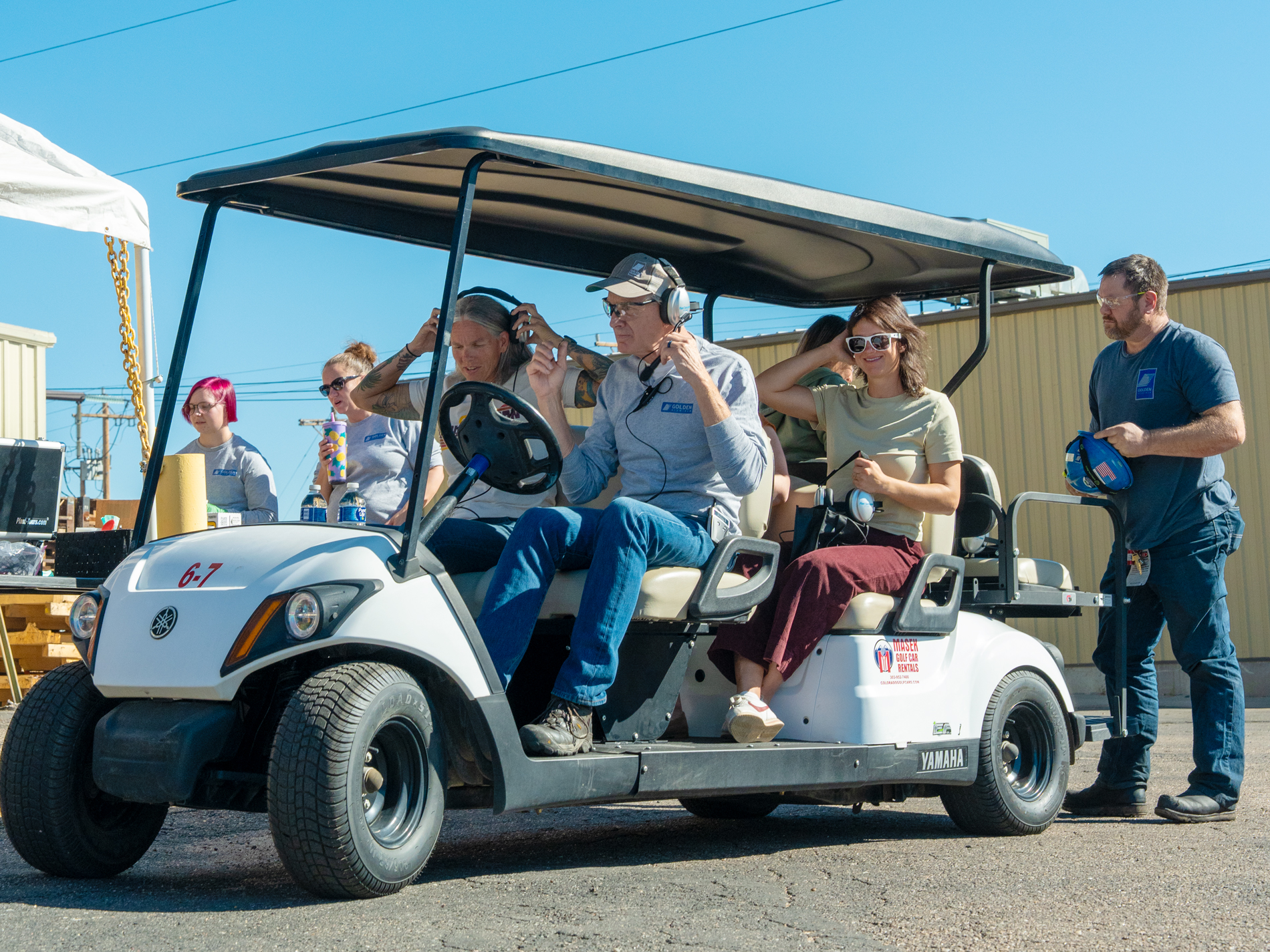 Golden Aluminum employee leads friends and family through a tour of the Fort Lupton, CO mill.
